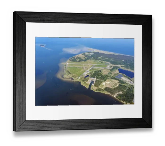 Framed Print : Aerial view of Peenemuende airfield