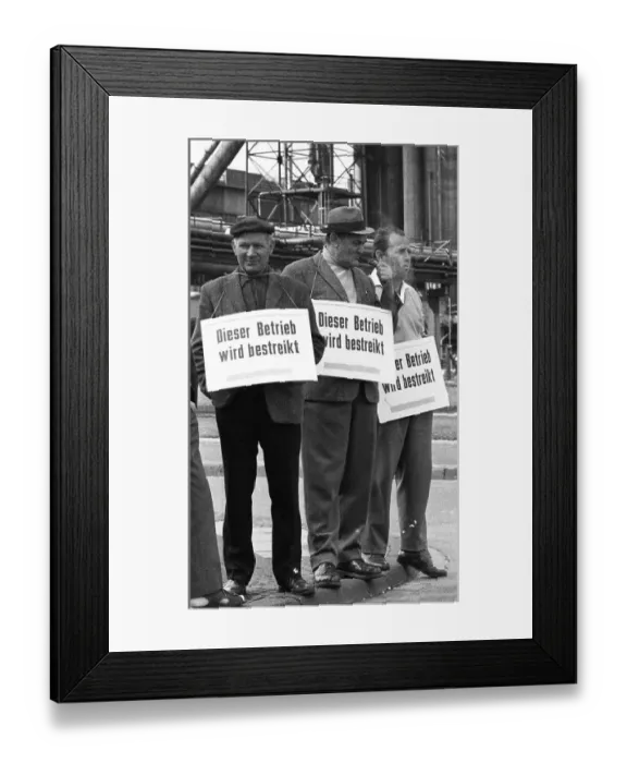 Framed Print : In the collective bargaining dispute of IG Chemie