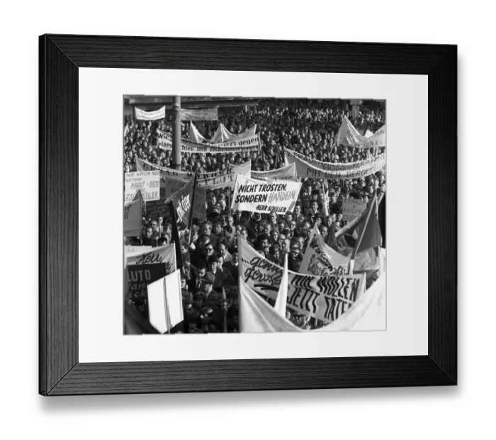 Framed Print : A wave of outrage swept the Ruhr area when the Hansa mine was closed
