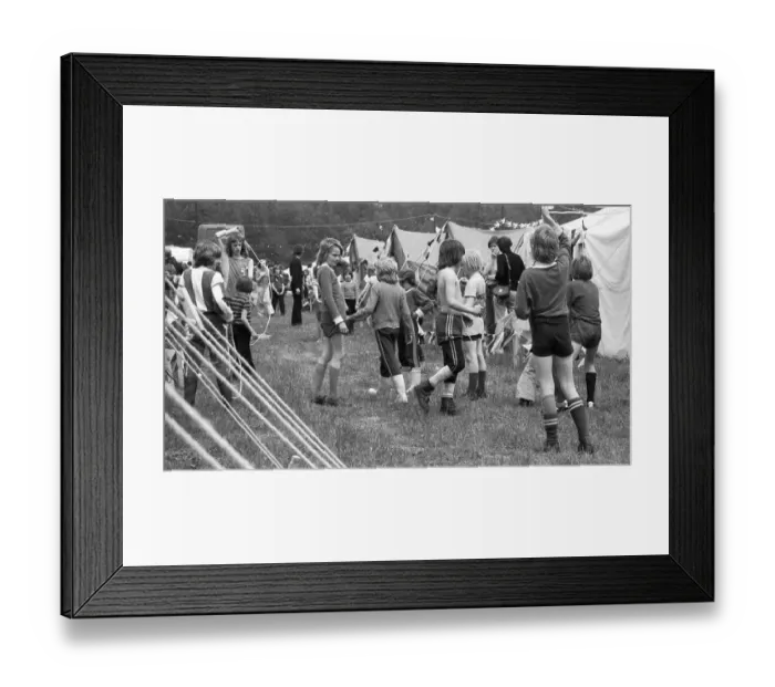 Framed Print : The camps of the DKP-affiliated children's and youth organisations Junge Pioniere and SDAJ at Whitsun 1975 on 17 Framed Print : The camps of the DKP-affiliated children's and youth organisations Junge Pioniere and SDAJ at Whitsun 1975 on 17