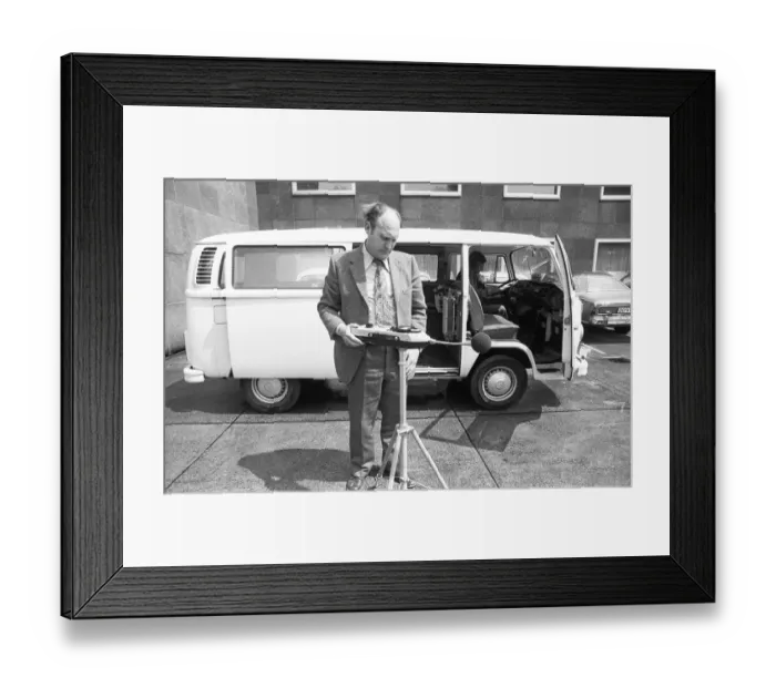 Framed Print : Already in 1975, here on 3.6.1975 in Dortmund- Measurement for environmental protection in the streets of Dortmund