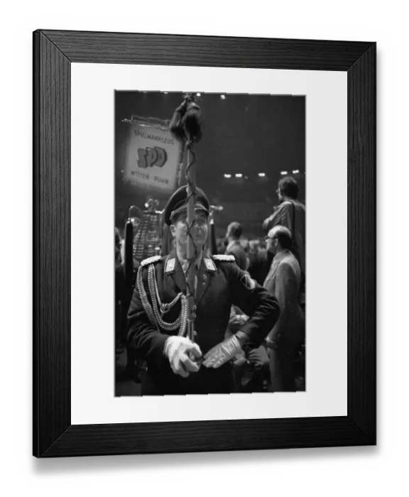 Framed Print : An election rally of the Social Democratic Party of Germany (SPD) on 23