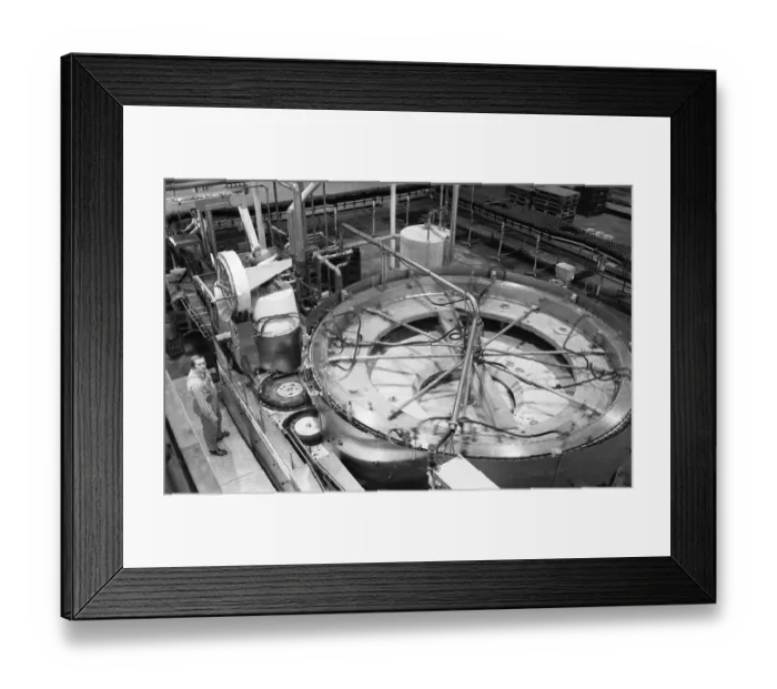 Framed Print : Beer production at the Dortmunder Aktien-Brauerei (DAB) on 29