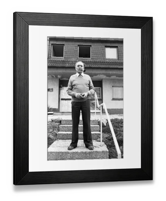 Framed Print : The Dortmund writer Josef Reding on 27 Framed Print : The Dortmund writer Josef Reding on 27
