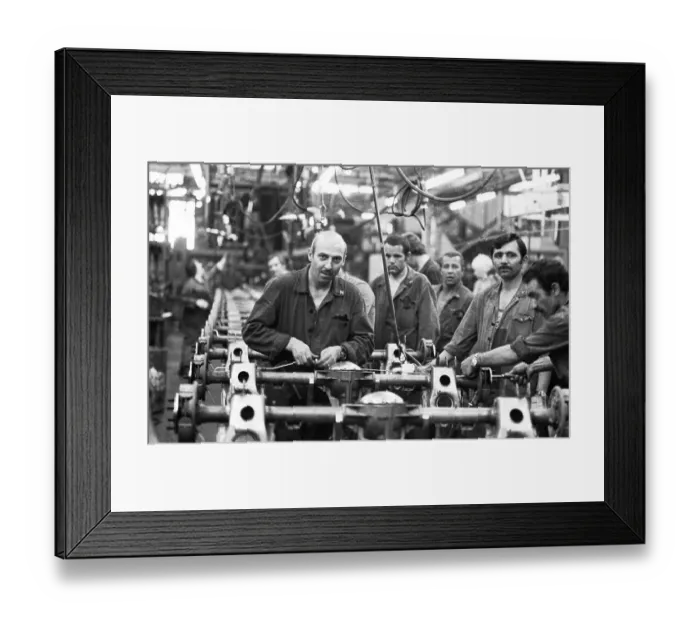 Framed Print : Production of engines, axles and other car manufacturing parts at the Opel plant in Bochum Framed Print : Production of engines, axles and other car manufacturing parts at the Opel plant in Bochum
