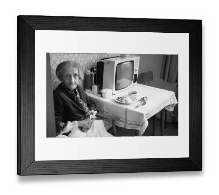 Framed Print : Resident and operation of an old people's home of the AWO (Arbeiterwohlfahrt) on 07 Framed Print : Resident and operation of an old people's home of the AWO (Arbeiterwohlfahrt) on 07