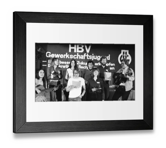 Framed Print : Youth Conference of the Trade, Banking and Insurance Union (HBV) on 31
