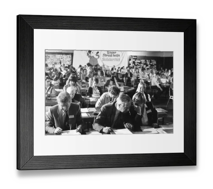 Framed Print : Youth Conference of the Trade, Banking and Insurance Union (HBV) on 31