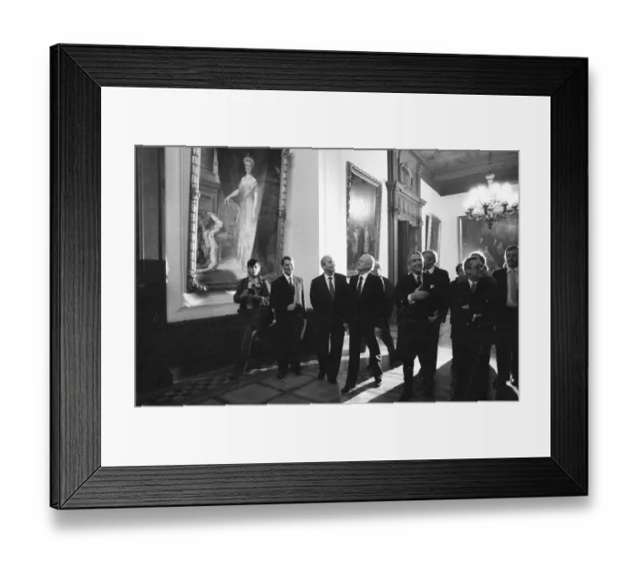 Framed Print : The Krupp concern used the visit of the important GDR politician