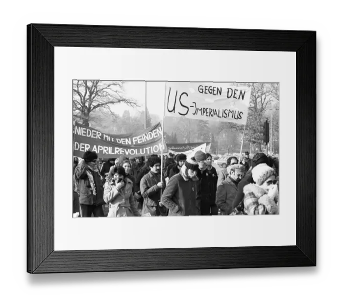 Framed Print : Afghans and some Germans demonstrated against US interference in Afghanistan on 19 Framed Print : Afghans and some Germans demonstrated against US interference in Afghanistan on 19