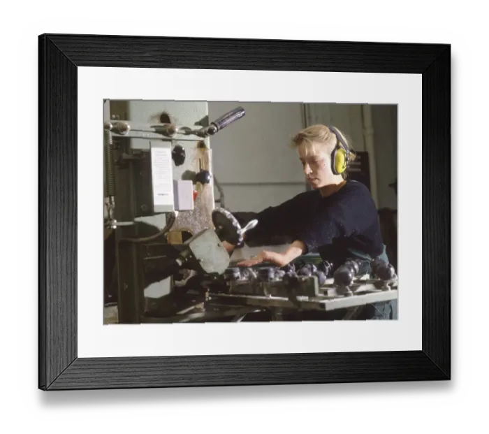 Framed Print : Female workers in the skilled trades