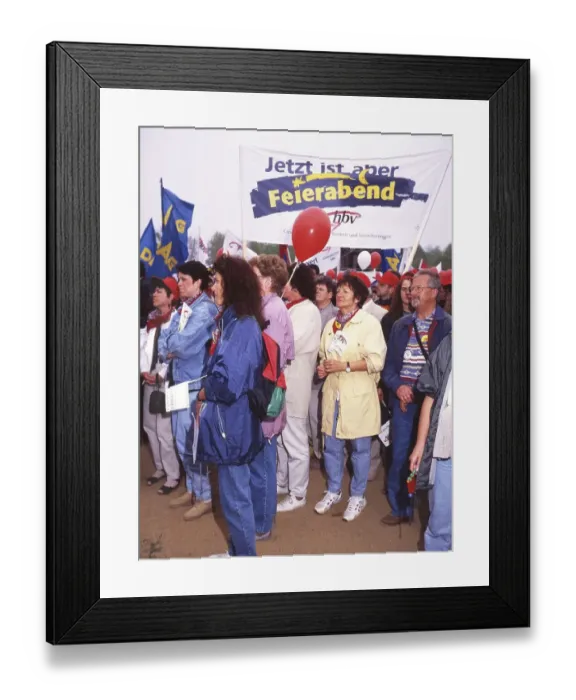 Framed Print : 50, 000 followed a call by their unions HBV