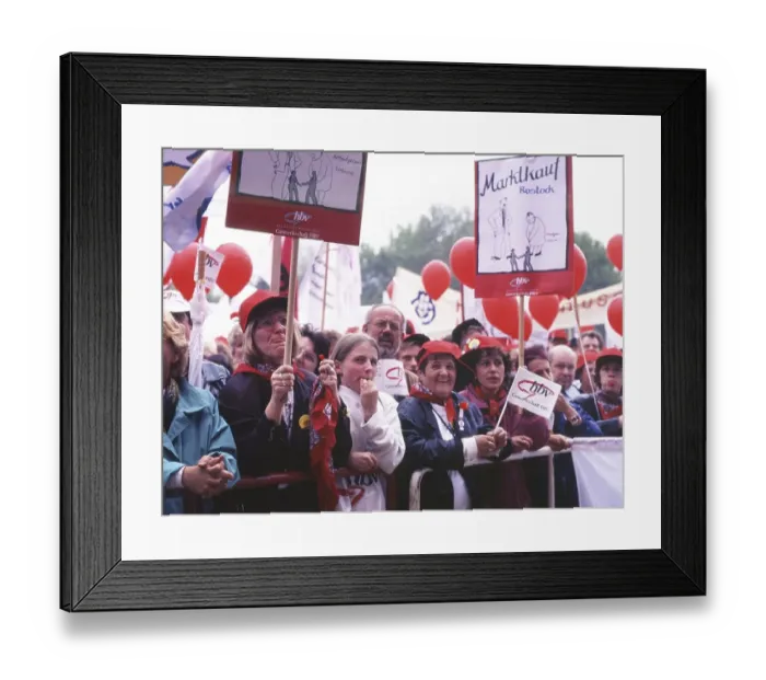 Framed Print : 50, 000 followed a call by their unions HBV