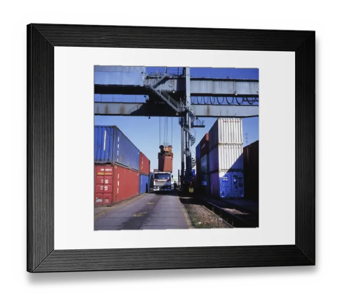 Framed Print : Duisburg inland port 80s Duisburg