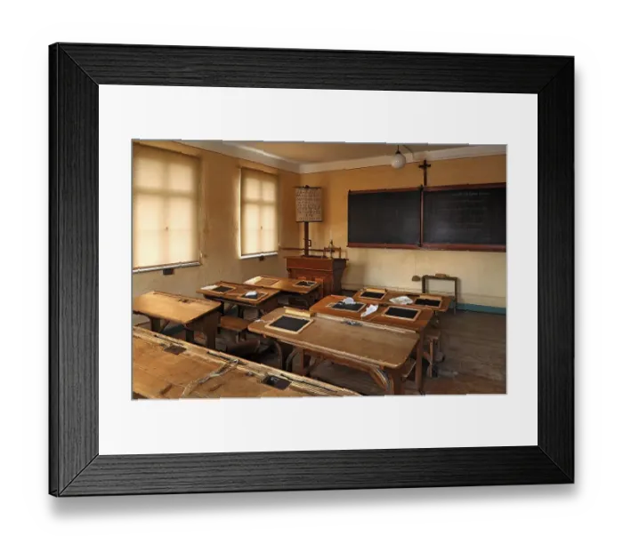 Framed Print : Classroom, 1935, in the schoolhouse