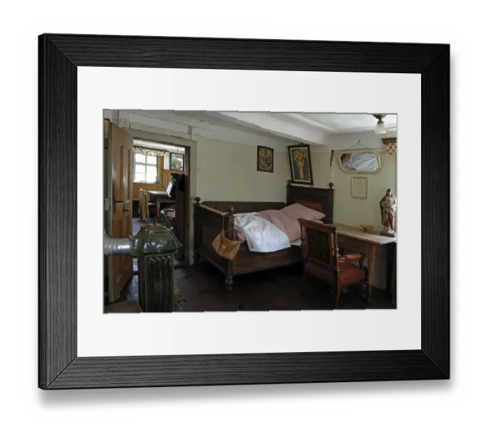 Framed Print : Bedroom with view into the living room Framed Print : Bedroom with view into the living room