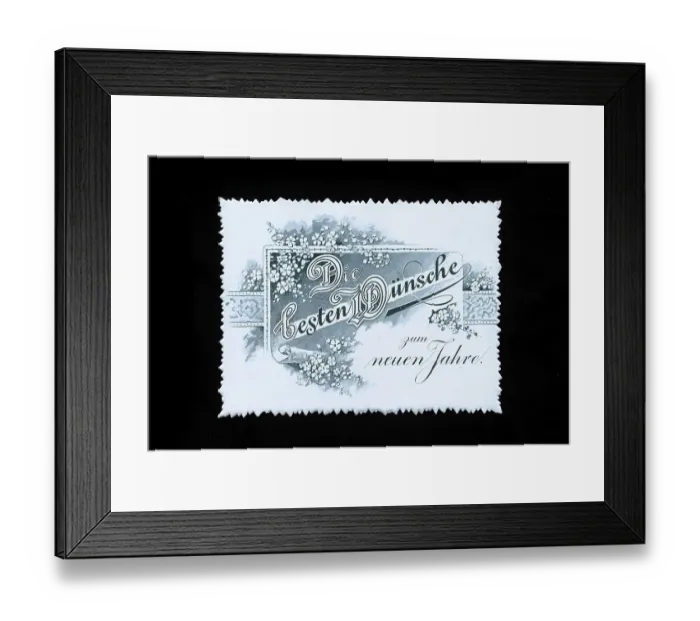 Framed Print : Greeting card around 1900, original size 10 Framed Print : Greeting card around 1900, original size 10