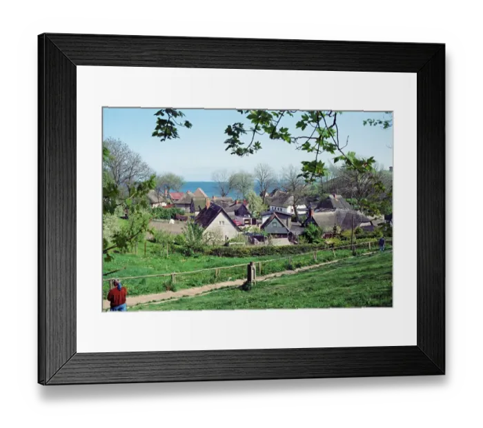 Framed Print : Fishing village of Vitt, Ruegen Island