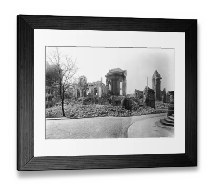 Framed Print : Rubble of the Dresden Frauenkirche by George Baehr Framed Print : Rubble of the Dresden Frauenkirche by George Baehr