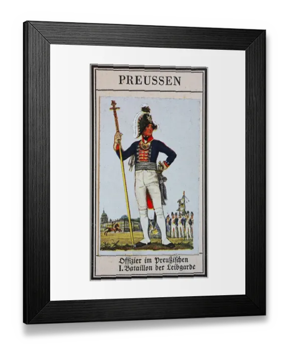 Framed Print : German Uniforms of the 19th century
