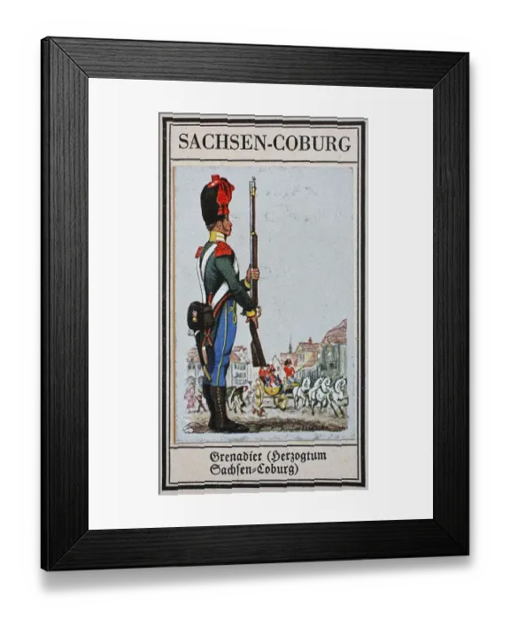 Framed Print : German Uniforms of the 19th century Framed Print : German Uniforms of the 19th century
