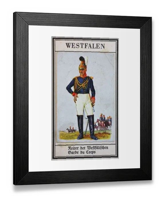 Framed Print : German Uniforms of the 19th century