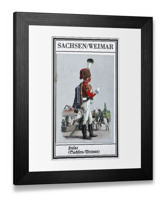 Framed Print : German Uniforms of the 19th century