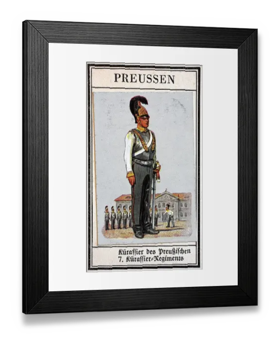 Framed Print : German Uniforms of the 19th century