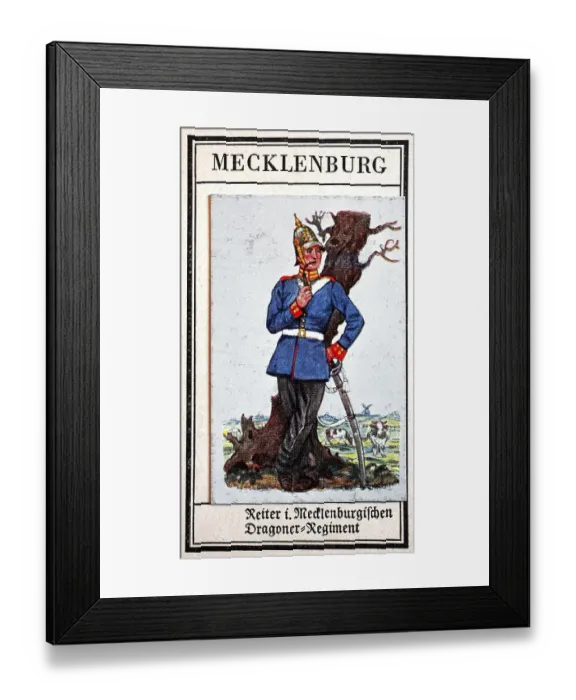 Framed Print : German Uniforms of the 19th century