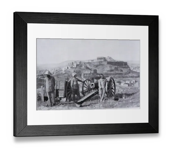 Framed Print : Artillery in front of the Acropolis