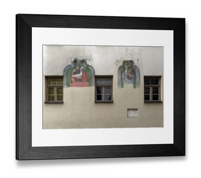 Framed Print : Historical building from the 16th century with murals Framed Print : Historical building from the 16th century with murals