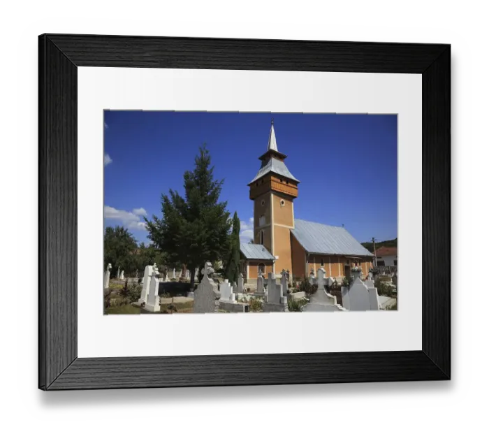 Framed Print : Church of Saint Nicola and cemetery of Geoagiu Framed Print : Church of Saint Nicola and cemetery of Geoagiu