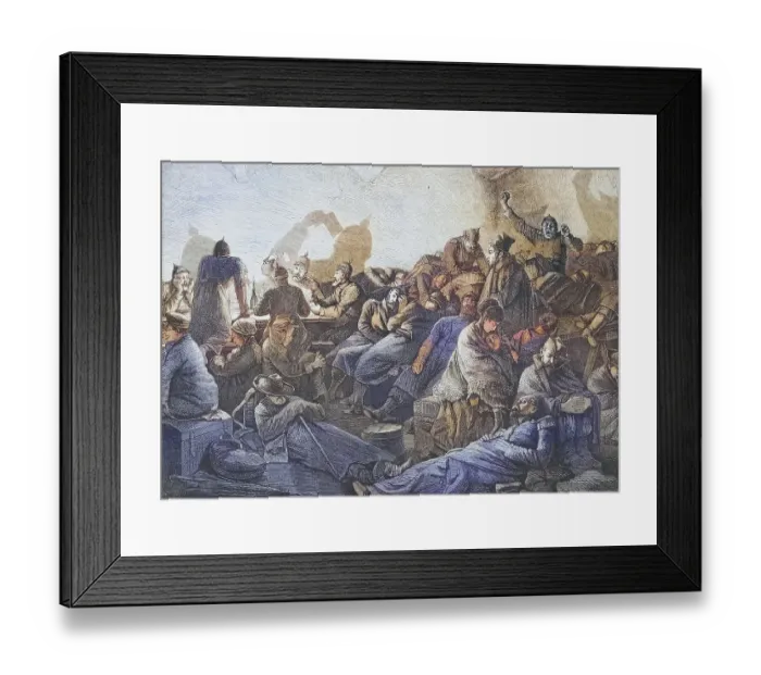 Framed Print : Nights lodging in the Prussian main guard in Metz