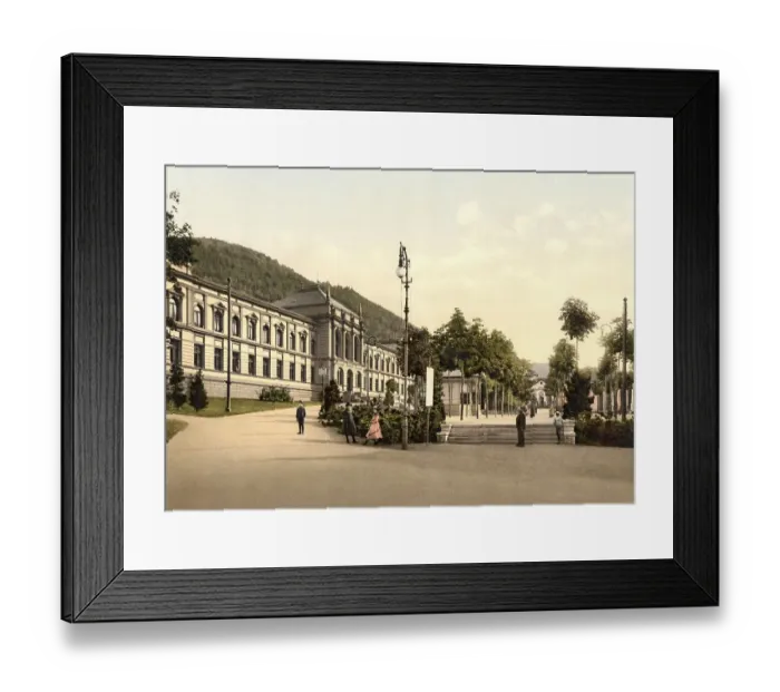 Framed Print : Bathhouse in Bad Harzburg in Lower Saxony