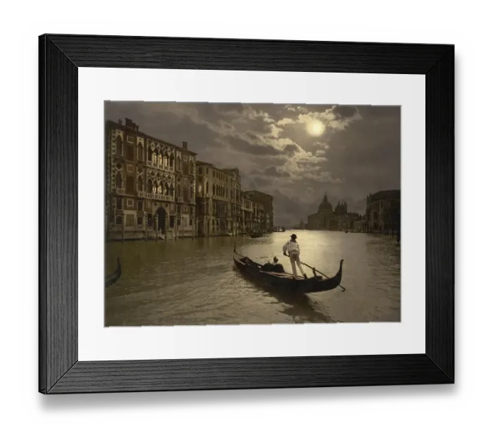 Framed Print : Grand Canal by Moonlight, 1890