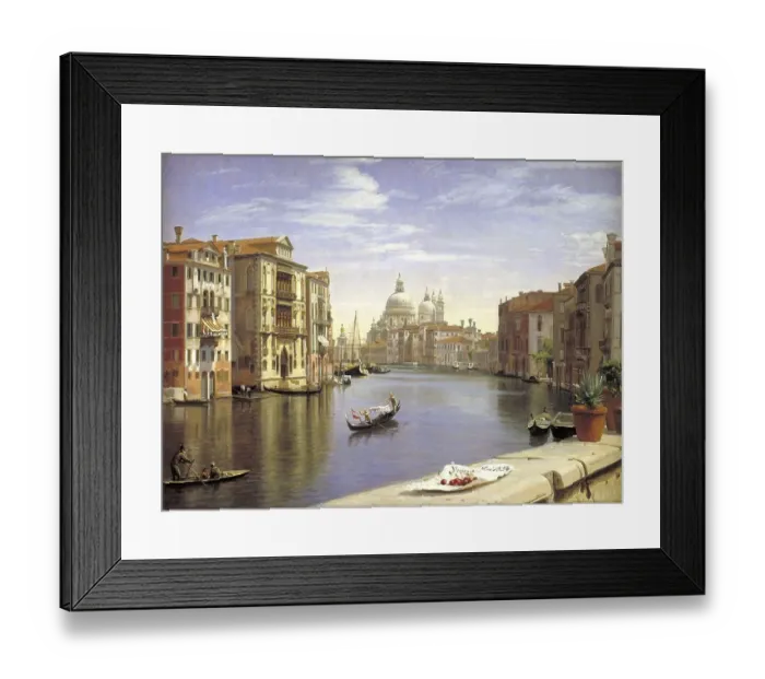 Framed Print : View of the Grand Canal in Venice