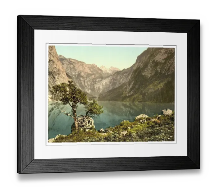 Framed Print : The Obersee in Upper Bavaria, Bavaria Framed Print : The Obersee in Upper Bavaria, Bavaria