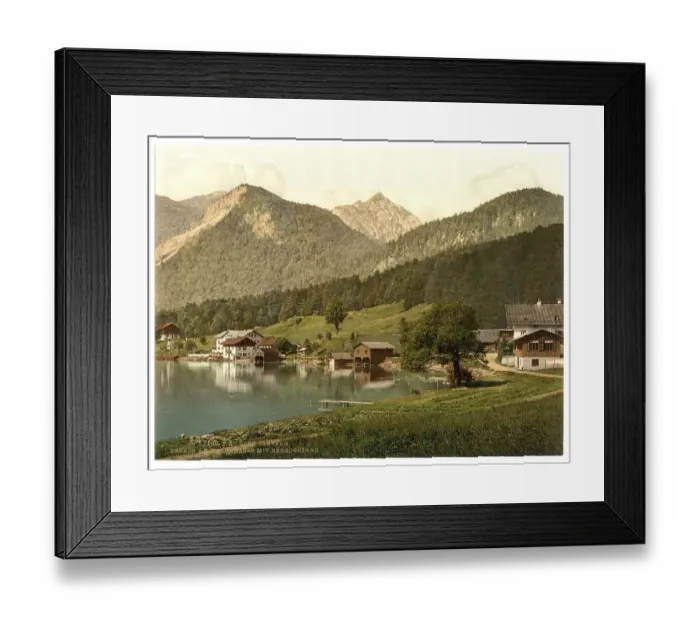 Framed Print : Urfeld am Walchensee and the Herzogstand