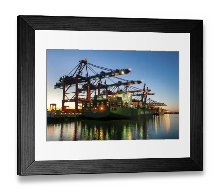 Framed Print : Container ship Xin Shanghai at Eurogate in the Hamburg container port Framed Print : Container ship Xin Shanghai at Eurogate in the Hamburg container port