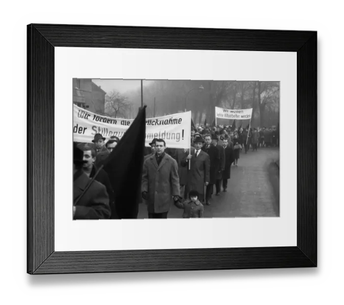 Framed Print : With black flags