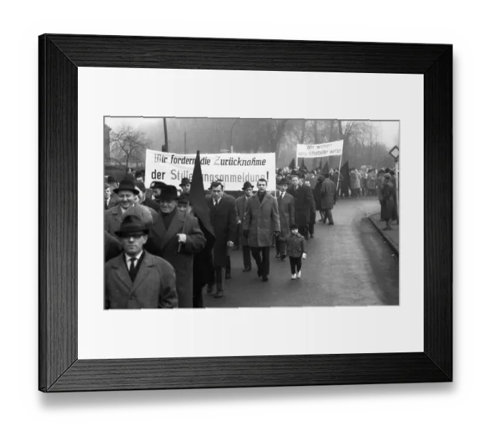 Framed Print : With black flags