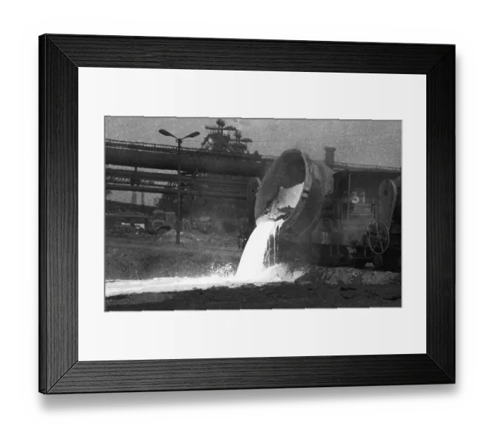 Framed Print : The work of steelworkers like here on 31 Framed Print : The work of steelworkers like here on 31