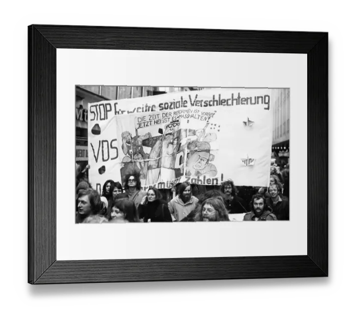 Framed Print : Students, mostly from universities in North Rhine-Westphalia