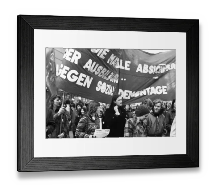 Framed Print : Students, mostly from universities in North Rhine-Westphalia