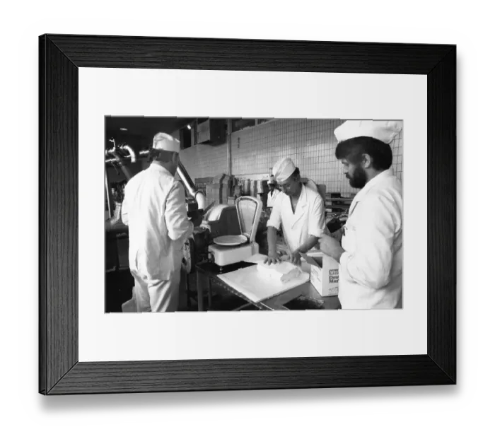 Framed Print : The work of the Westmilch dairy in the production of butter on 28 Framed Print : The work of the Westmilch dairy in the production of butter on 28