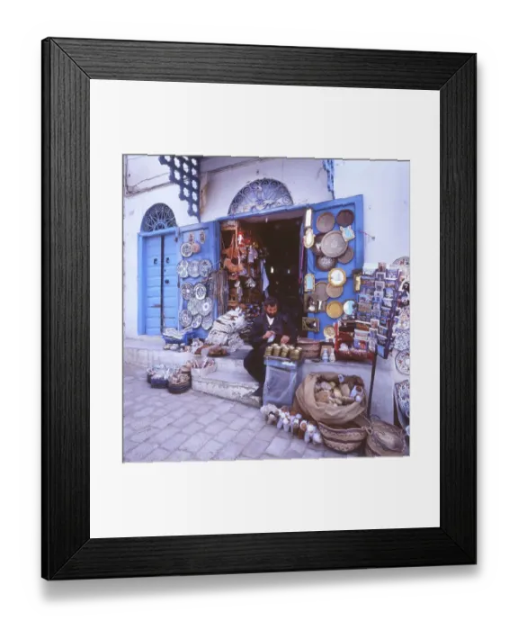 Framed Print : Tunisia with Hammamet by the sea on12