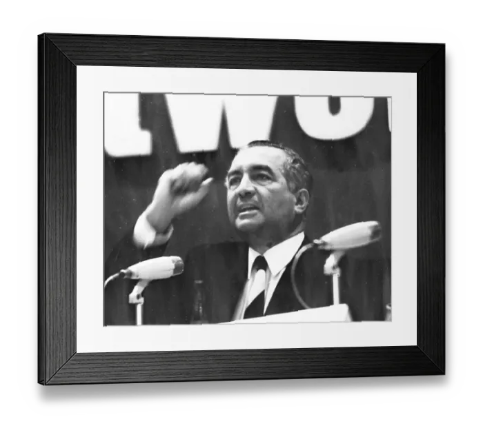 Framed Print : Personalities from politics, business and culture from the years 1965-71