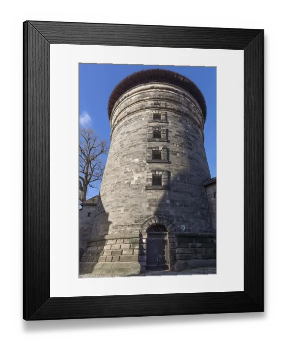 Framed Print : Neutorturm, historic fortified defence tower of the old town