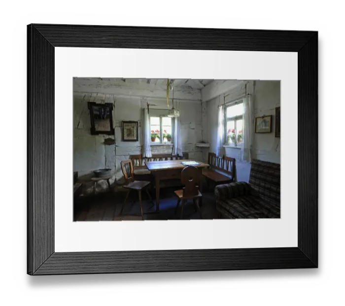 Framed Print : Living room, 1926, in the shepherds house built in 1744