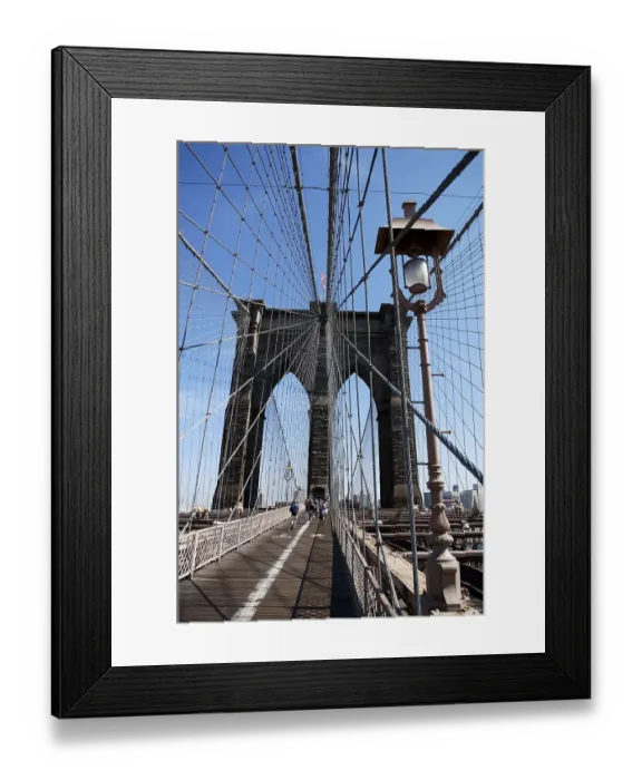 Framed Print : Brooklyn-Bruecke, New York City